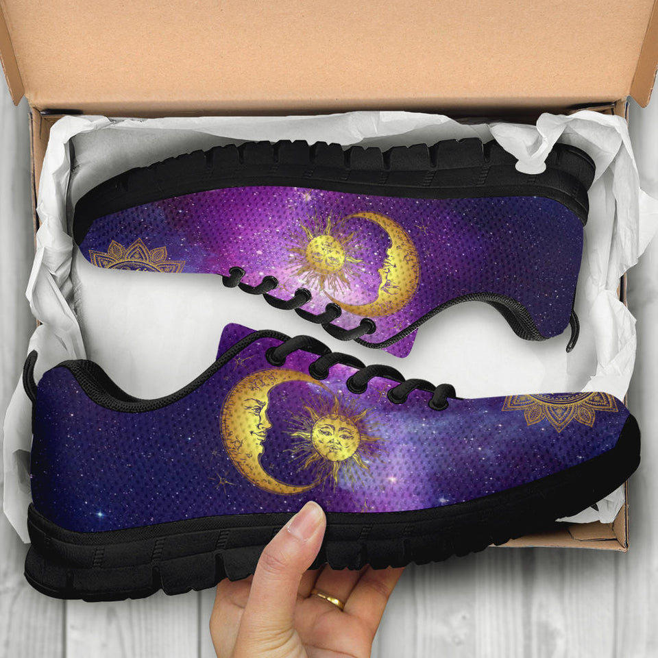 Sun Moon Mandala, Cosmic Galaxy Stars, Women's Boots