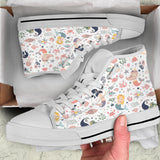 White Mermaid Print High Tops