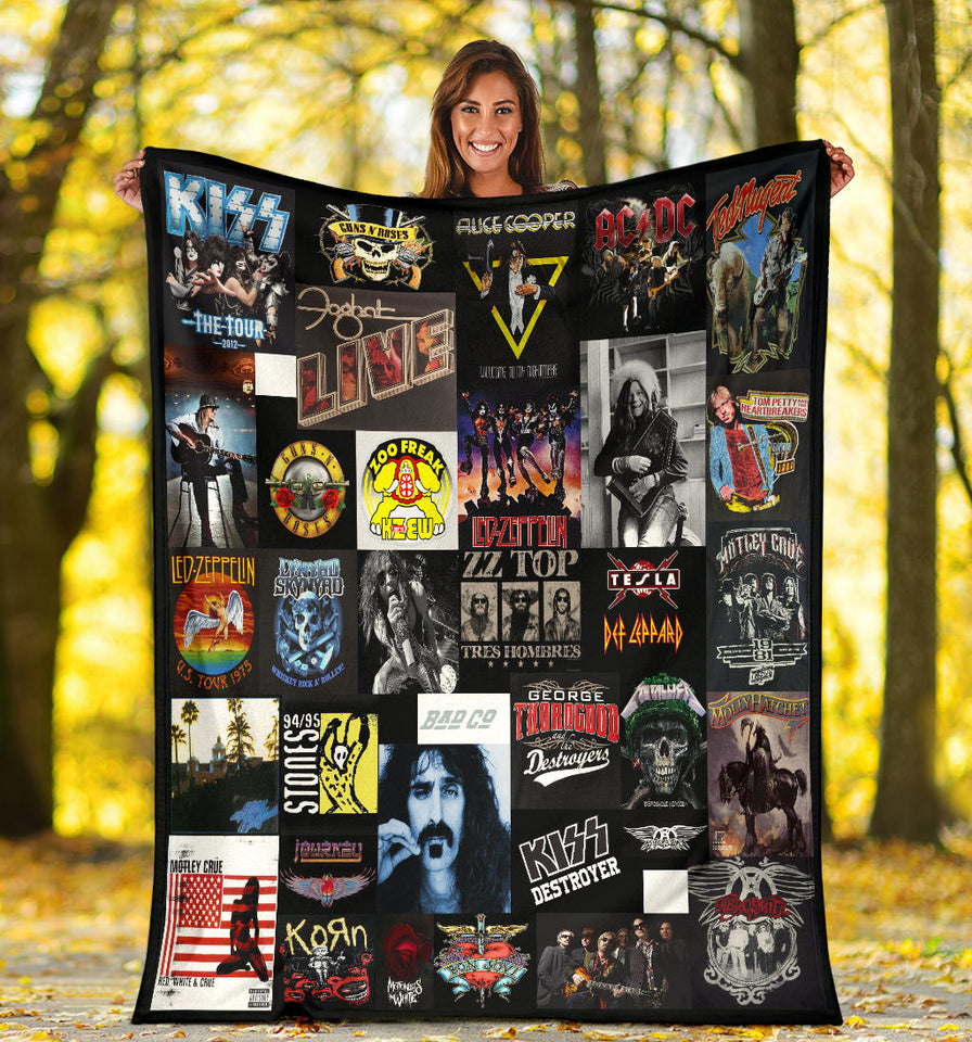 Classic Rock Bands 3D Throw Blanket