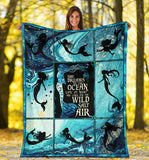 Mermaid Blanket She dreams of the ocean blanket