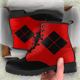 Harley Quinn Inspired Opposites Vegan Boots