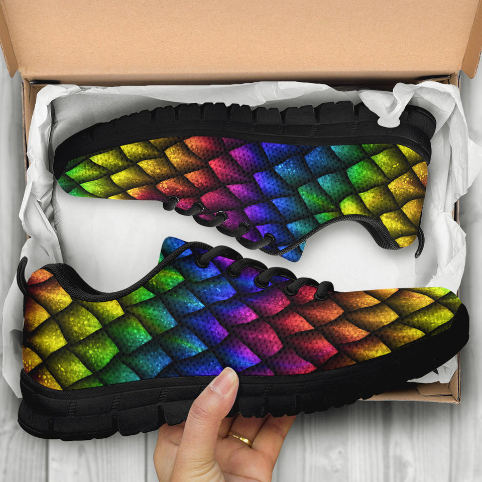 Dragon Scale, Bright Colorful SNEAKERS