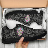 Sugar Skull Design, Womens Leather Boots SNEAKERS