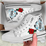 Alice in Wonderland inspired hand painted shoes