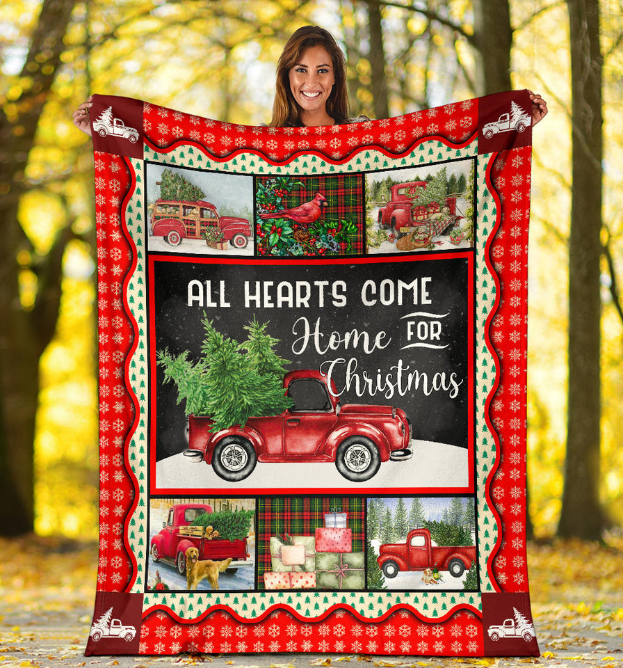 Red Truck Christmas Blanket copy