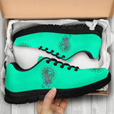 Peacock Mandala, Turquoise Teal Green SNEAKERS