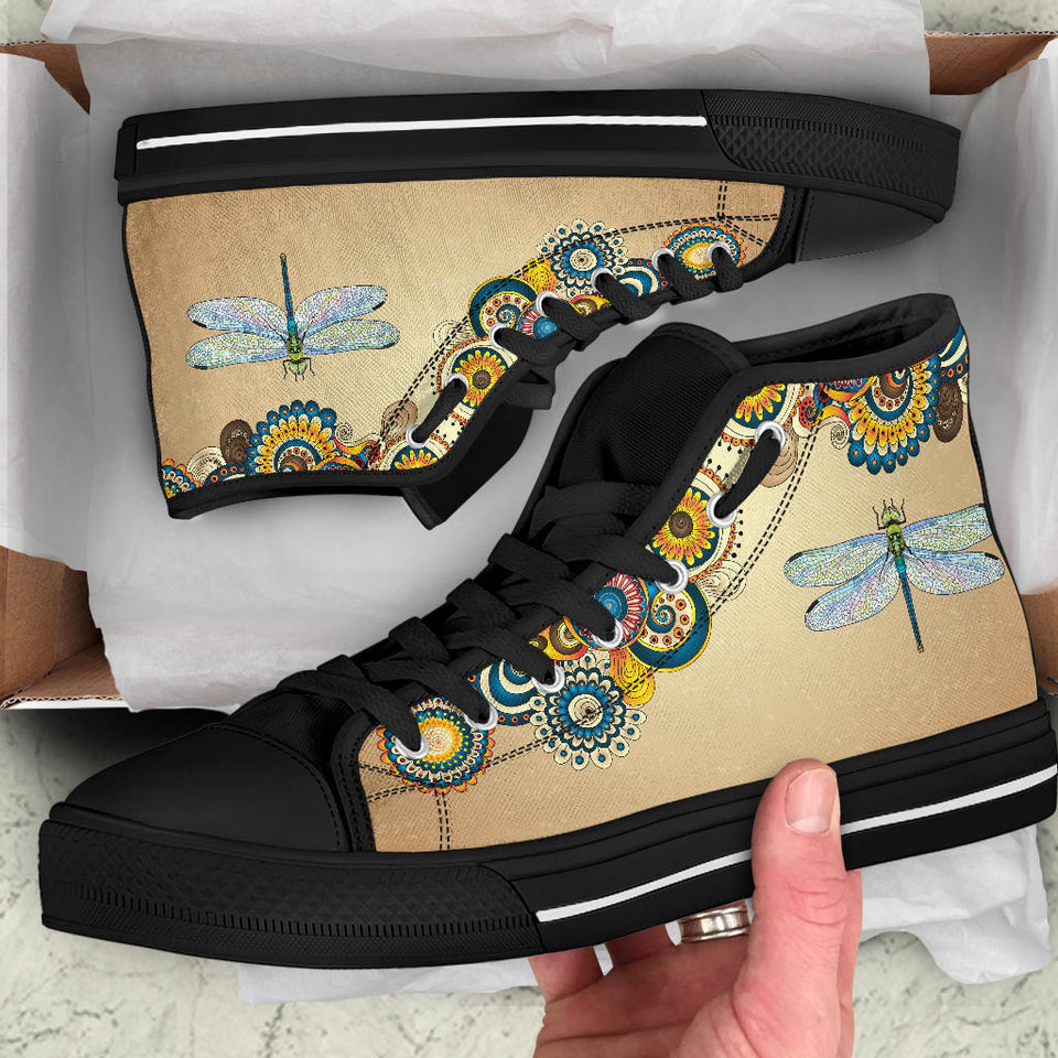 Handcrafted Shoes, Green Dragonfly
