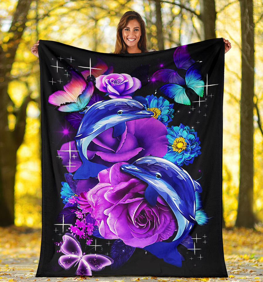 Beautiful Dolphin Dolphin Lovers Blanket