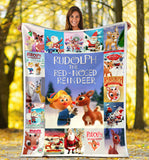 Rudolph The Red Nosed Reindeer Blanket