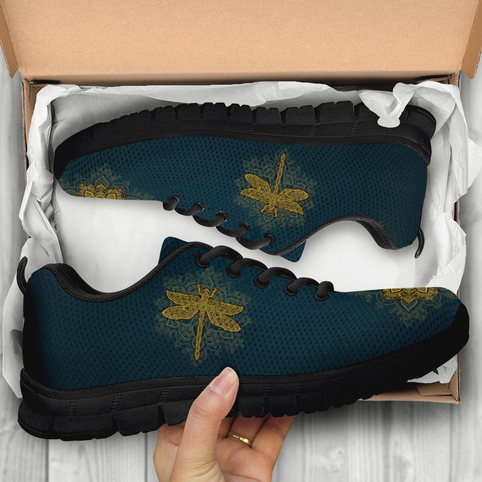 Dragonfly Boots, Golden Mandala, Womens Sneakers