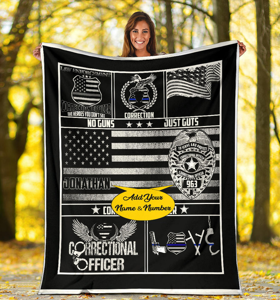 Corrections Officer Thin Silver Grey Gray Line American Flag2