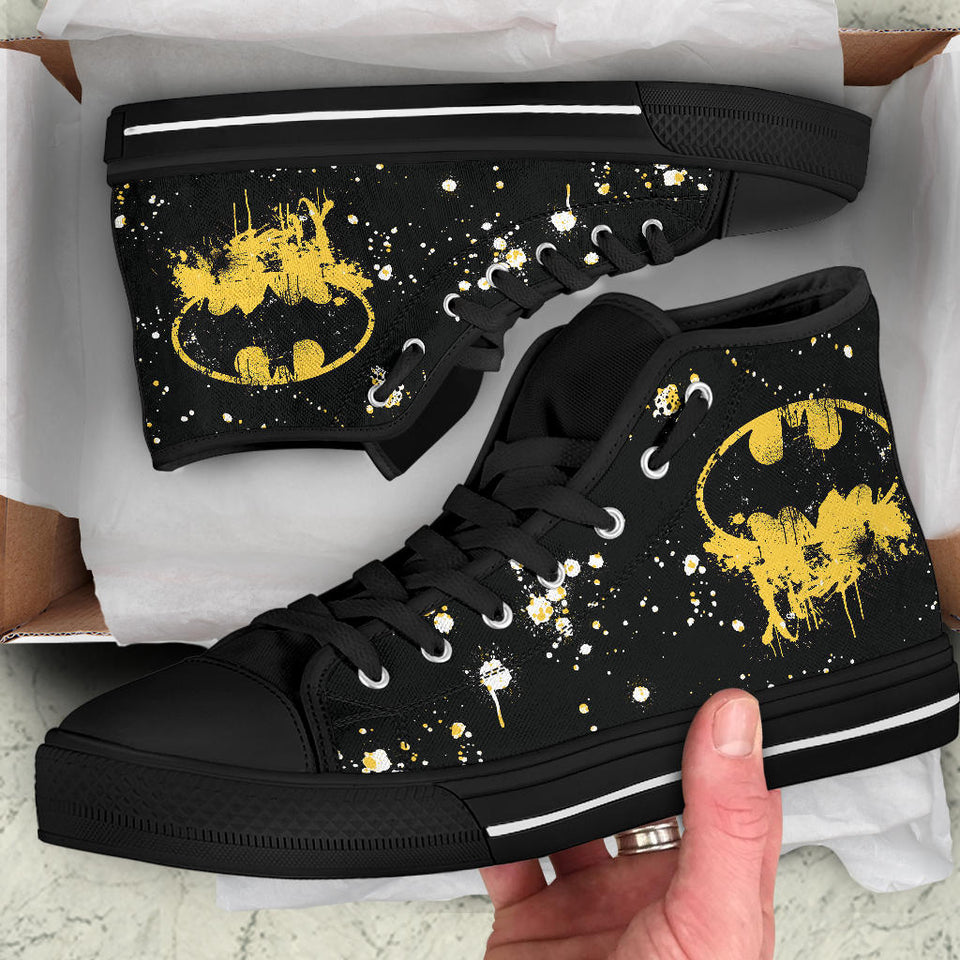 Batman Custom Sneakers, DC Comics Custom Shoes Black