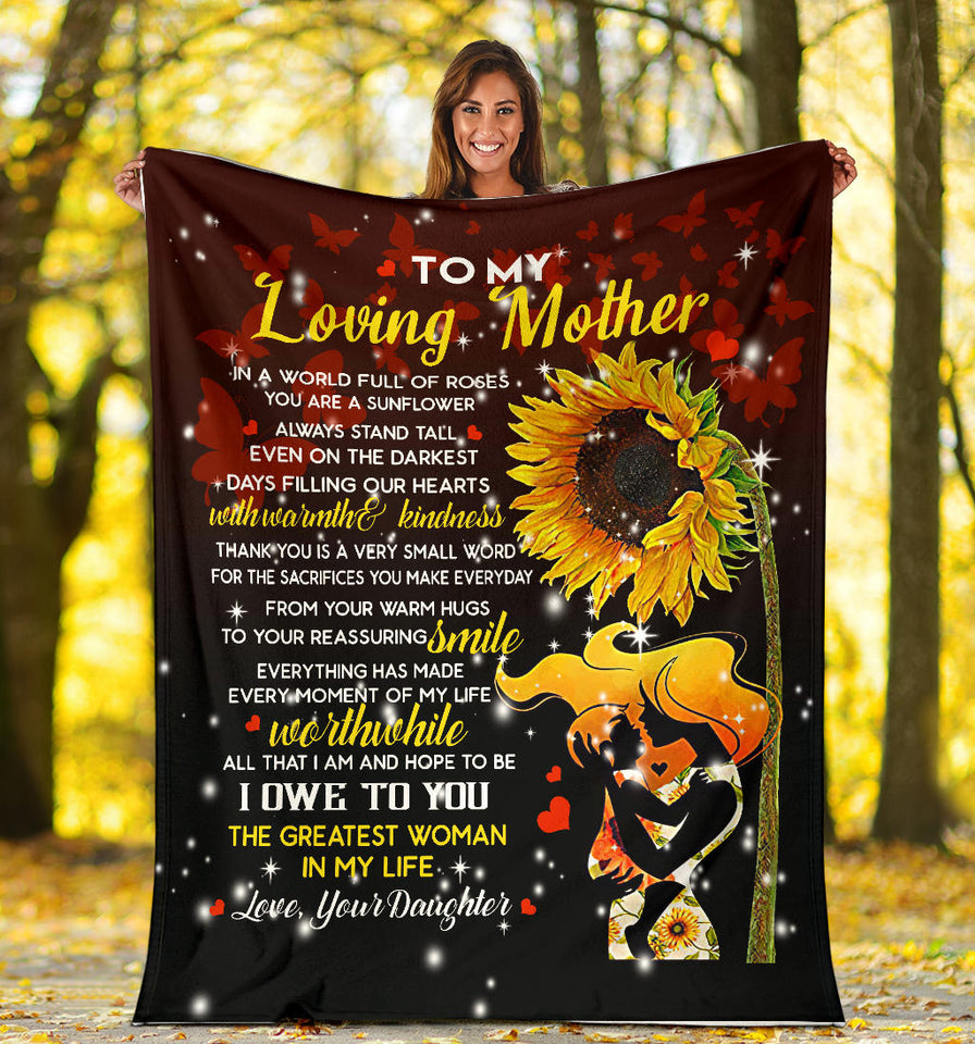 to My Love Mother from Daughter Sherpa Fleece Blanket