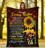 to My Love Mother from Daughter Sherpa Fleece Blanket