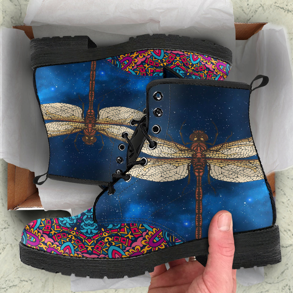 Dragonfly Shoes, Womens Leather Boots, Vegan Shoes, Outdoor Shoes, Womens Winter Boot, Dragonfly Rain Shoes, Bohemian Shoes - up lai