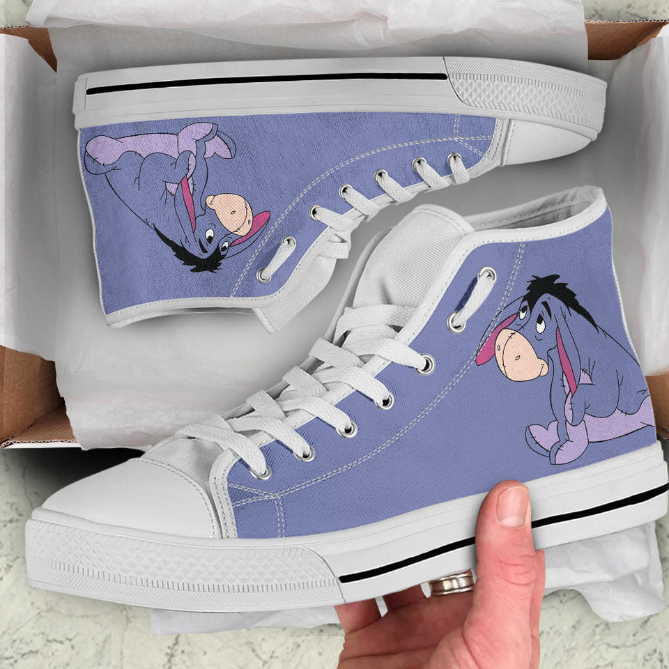 Eeyore Shoes, Eeyore Winnie The Pooh Converse Style Shoes 2
