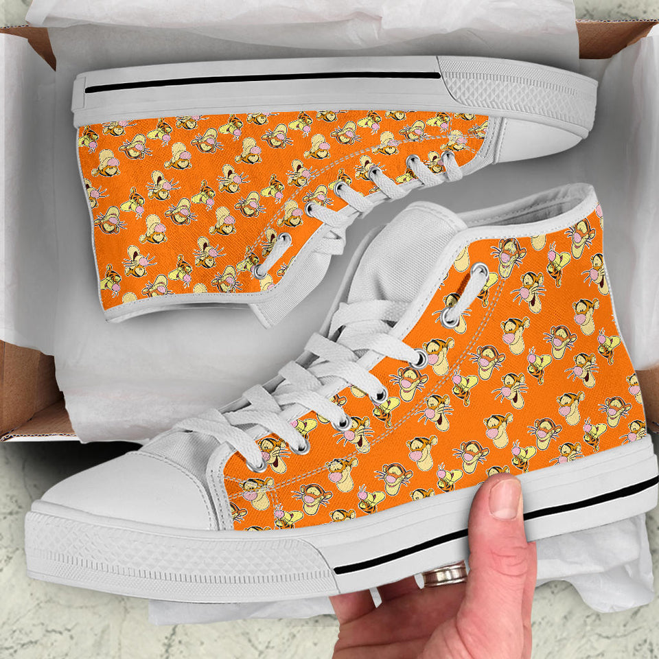 Winnie the Pooh  Tigger Faces Pattern High-Top