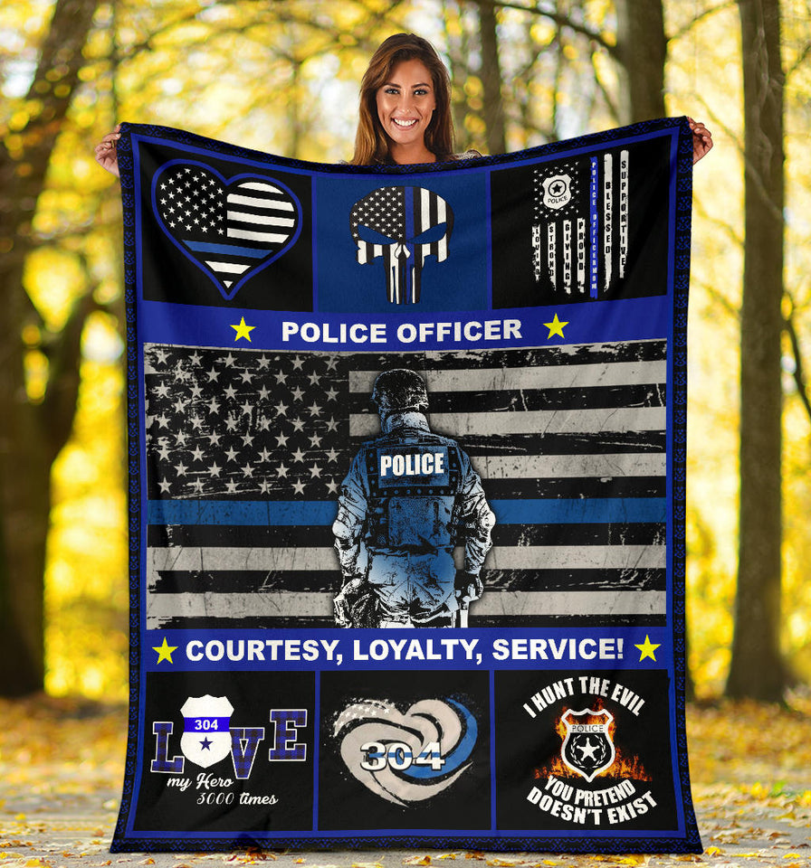 Police Officer Courtesy Loyalty Blanket copy