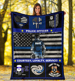 Police Officer Courtesy Loyalty Blanket copy