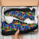 Colorful Floral, Womens Leather Boots