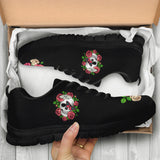 Skull and Roses, Gothic Hiking Boots SNEAKERS