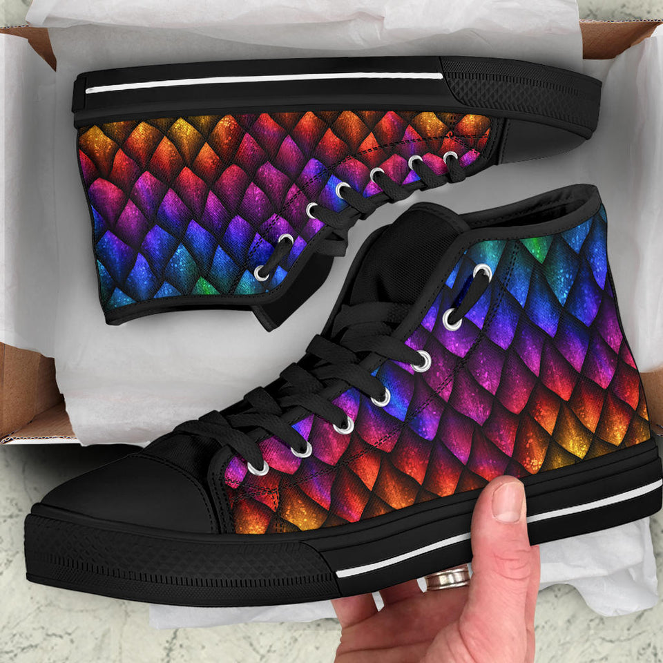 Dragon Scale, Bright Colorful high top