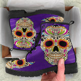 Sugar Skull, Dia De los Muertos, Women's Boots, Vegan Leather, Combat Style Boots, Lolita Combat Boots, Day Of The Dead