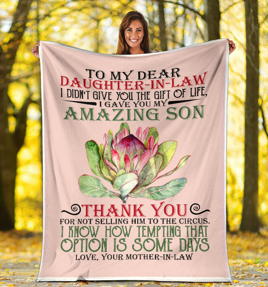 To My Dear Daughter In Law I Gave You My Amazing Son