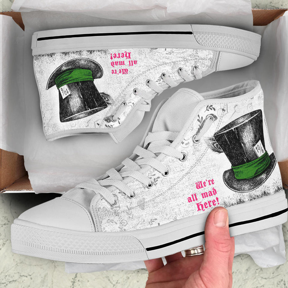 Alice in Wonderland custom trainers