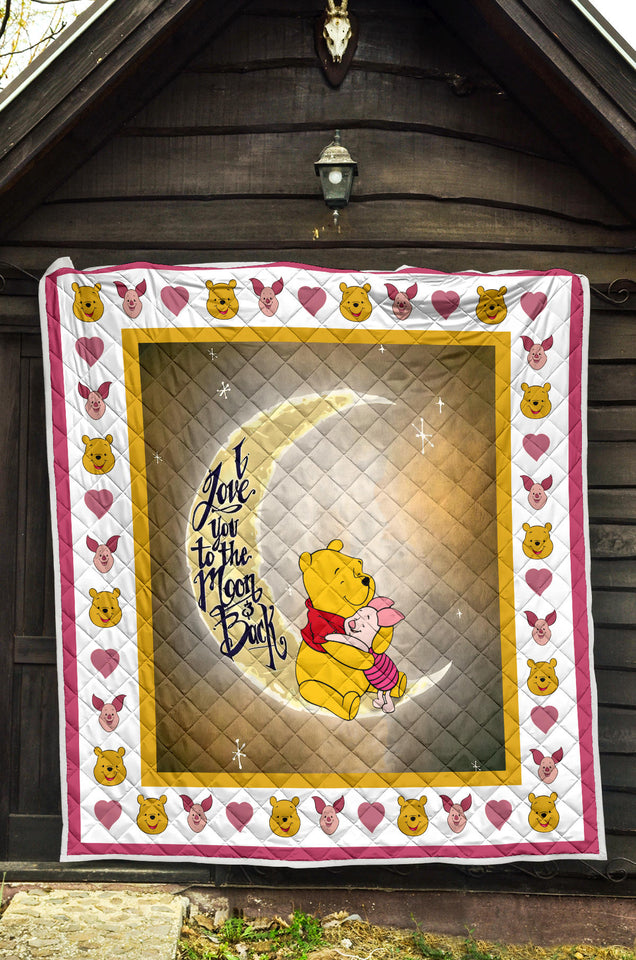 Pooh Blanket I love you to the Moon and back copy