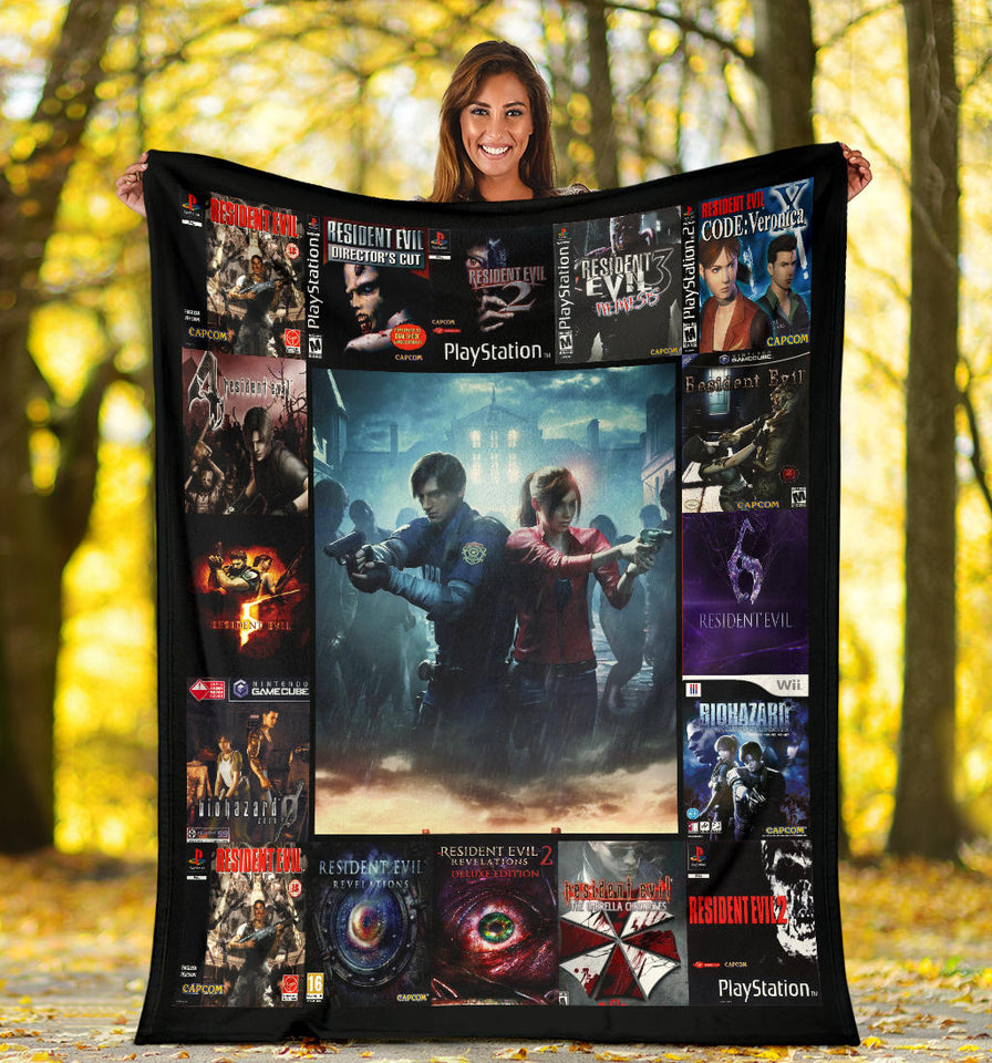 RESIDENT EVIL 3D Quilt Blanket