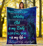 To My Gorgeous Wife Blanket