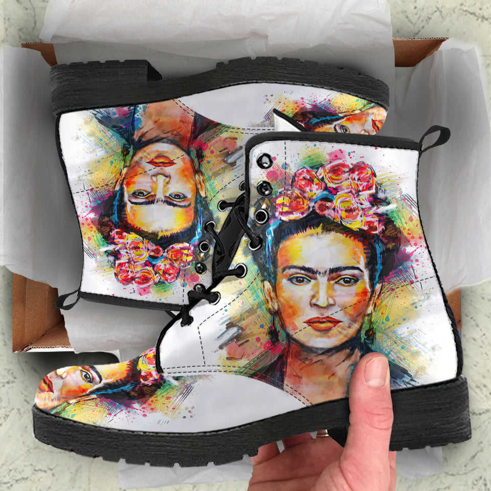 Frida Khalo Women's Canvas Boots I Statement Piece I Frida Khalo collector I Frida Khalo Lover