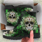 Mens Womens Leather Boots, Womens Skull Boots, Vegan Boots Women, Ladies Shoes, Winter Boots Women, Rain Boots Womens, Combat Boots Women