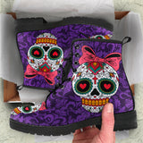 Sugar Skull Design, Womens Leather Boots, Womens Skull boots trai