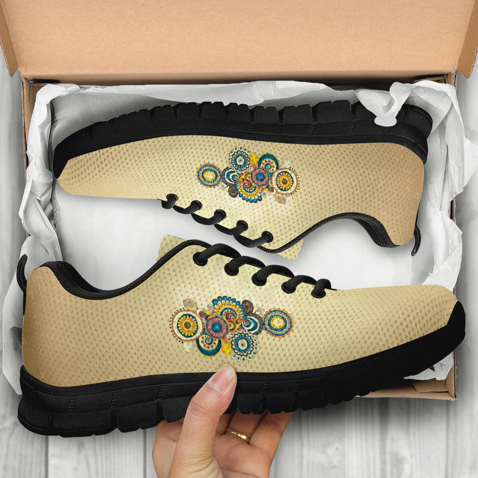 Vintage Hippie, Geometric Abstract, Women's Boots SNEAKERS