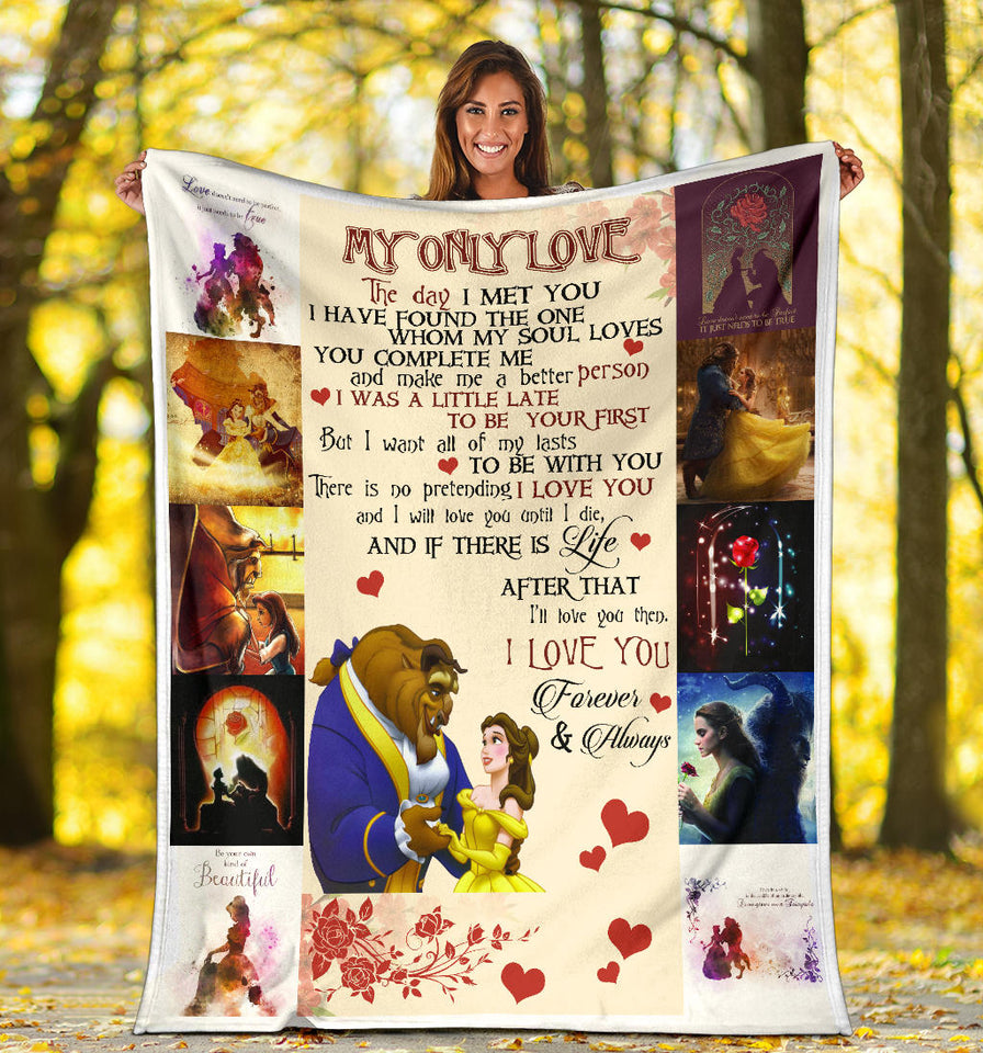 Beauty and the beast blanket