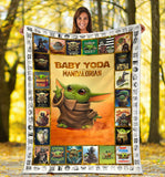 Baby Yo-da Blanket Star-Wars Blanket Mandalorian Blanket - Yo-da Funny Blanket Gift Idea for Men Women - Birthday Gift - Cozy Plush Fleece Blanket - 60"x80" PL