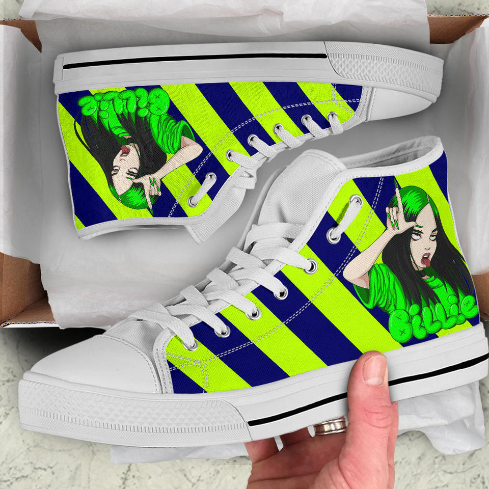 Billie Eilish Custom Sneakers, Bad Guy Custom Shoes