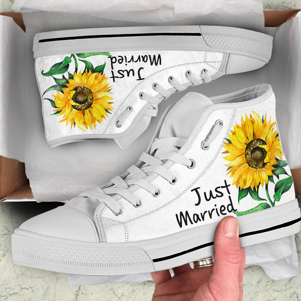 Sunflower Sneakers, Painted Shoes, Custom Sneakers