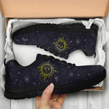 Sun and Moon, Mandala Design, Women's Boots SNEAKERS