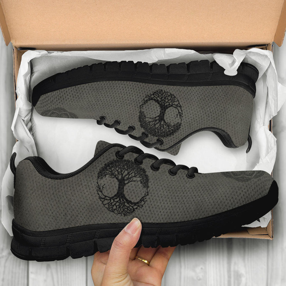 Grey Tree of Life, Handcrafted boots SNEAKERS