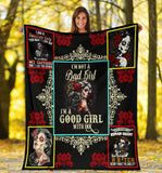 Sugar Skull Blanket Good Girl With Ink Quilt
