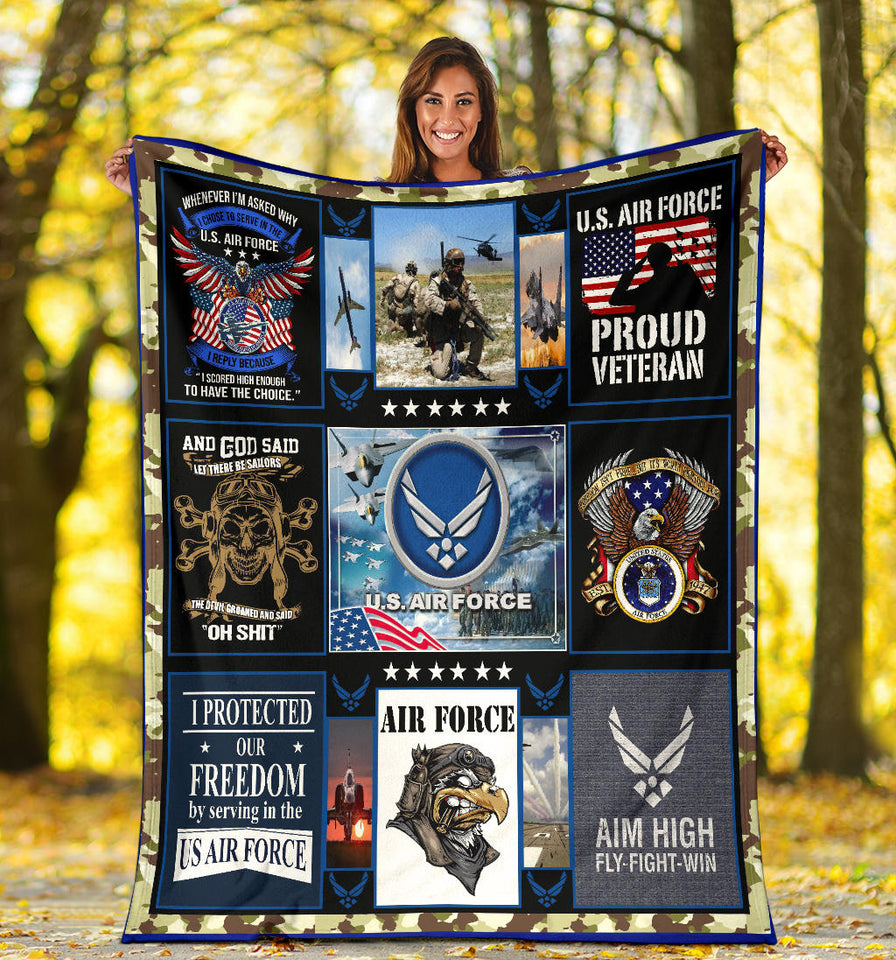 Airforce Veteran Blanket