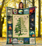 Milestone Blanket, Mountain Blanket - and Into The Forest I Go to Lose My Mind and Find My Soul Blanket - PL