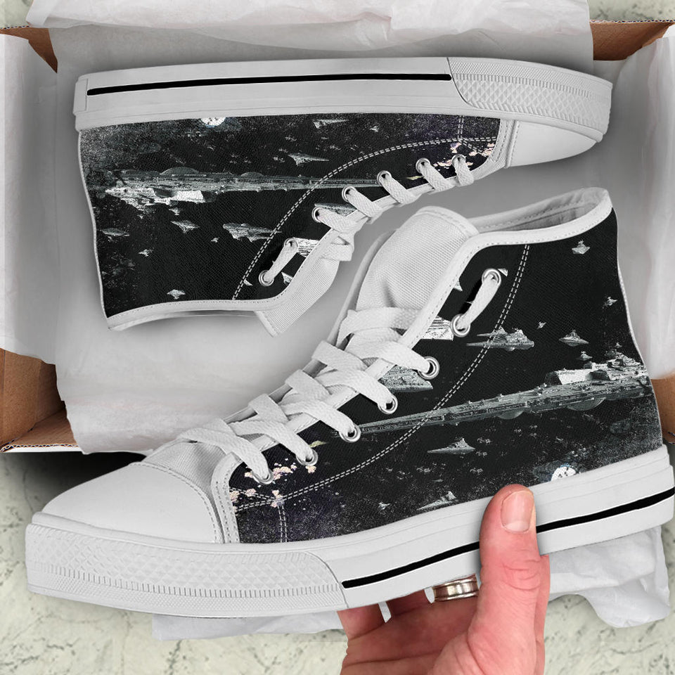 Stormtroopers with the Flag of Galactic Empire Custom Sneakers
