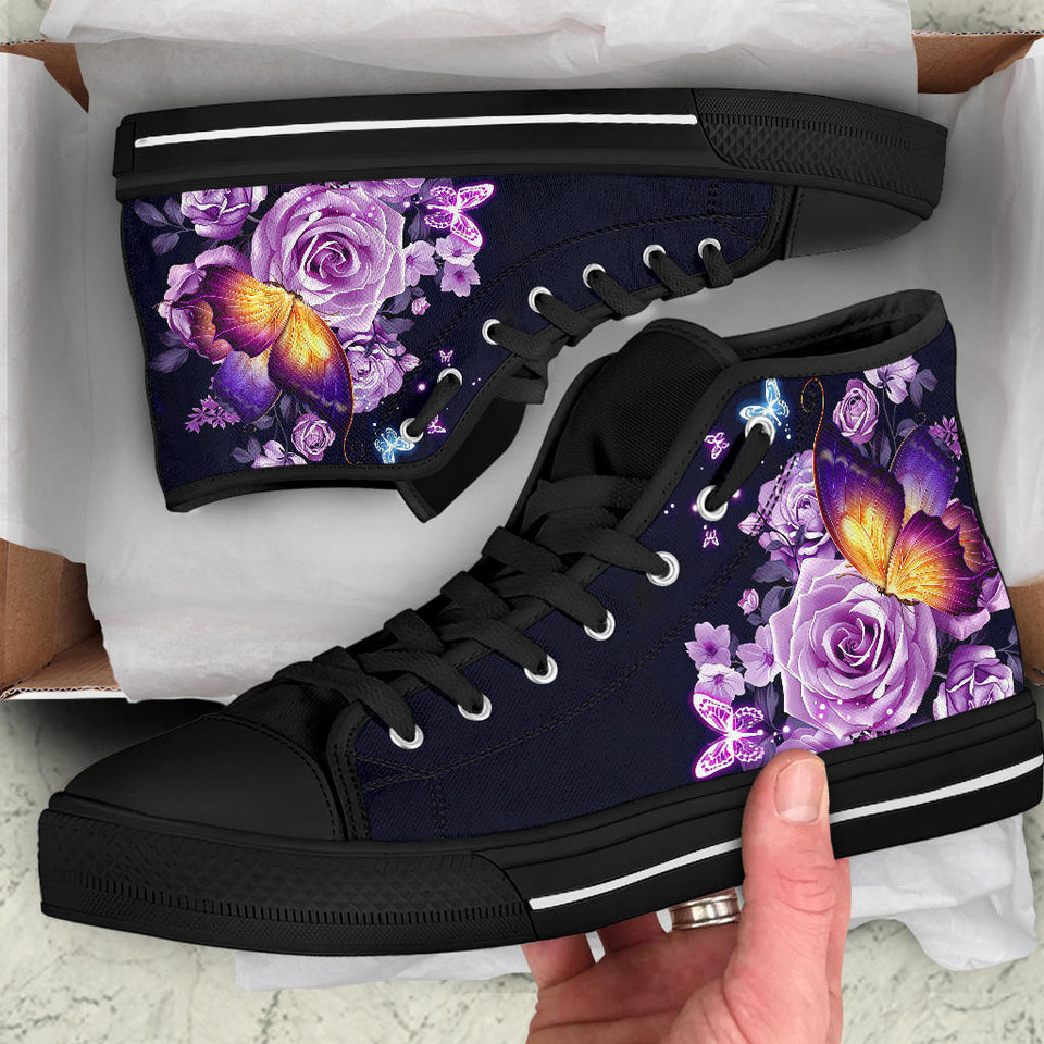 Butterflies on BOTH Sides Of Shoes black