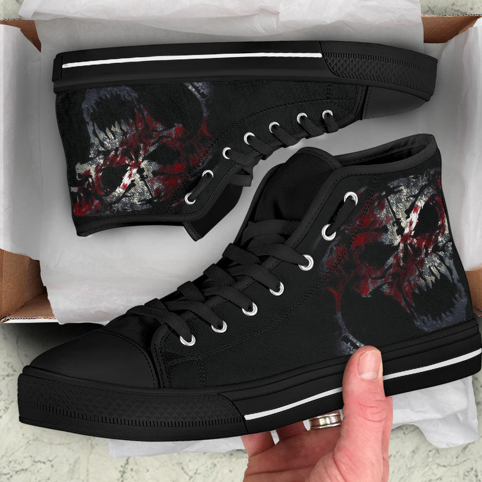 Skull Shoes for Men Fashion Sneaker High Top 10