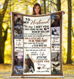 Eagle Blanket, to My Husband Blanket, The Day I Meet You, I Love You, Husband Blanket from Wife, Blanket for Sofa Chair Bed Office Travelling Camping - Fleece Blanket - 60"x80" PL