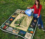 hiking mountain Milestone Blanket, Mountain Blanket - and Into The Forest I Go to Lose My Mind and Find My Soul Blanket